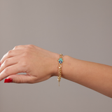 Hamsa Evil Eye Gold Bracelet